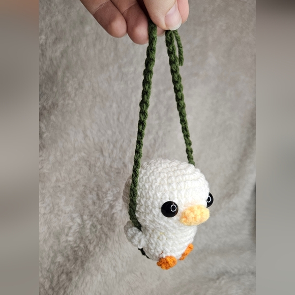 Duck On Swing Crochet Ornament - Picture 4 of 5